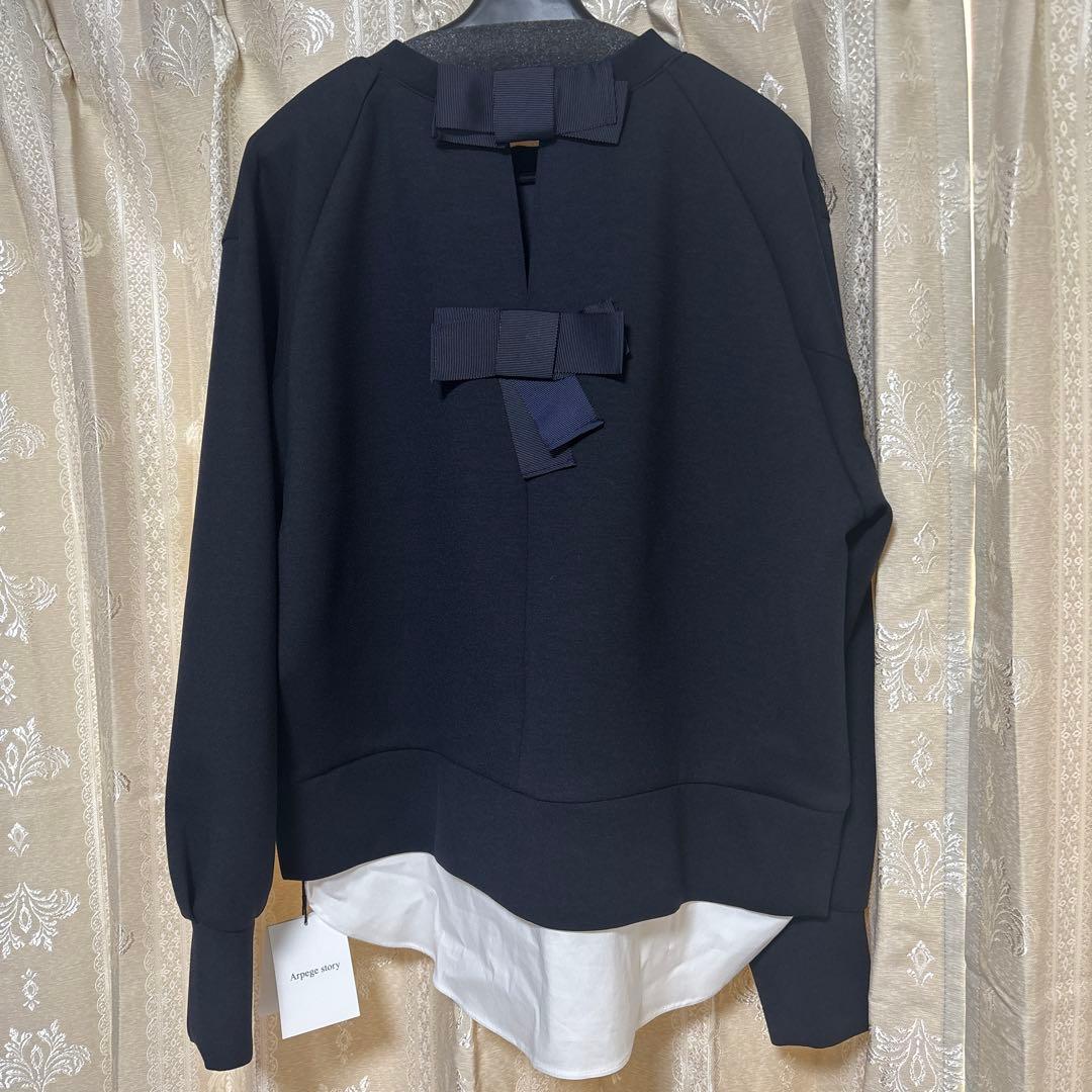 大人のリボンプルオーバー