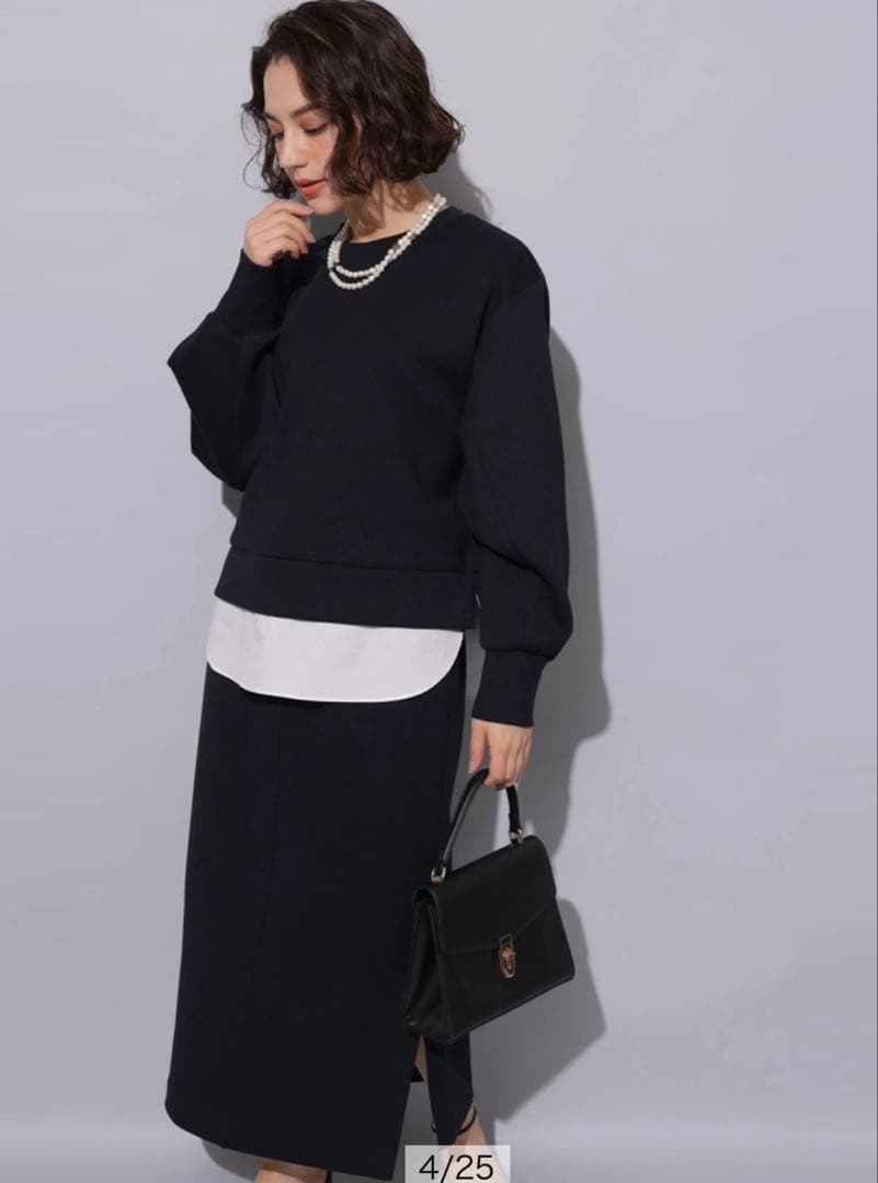 大人のリボンプルオーバー