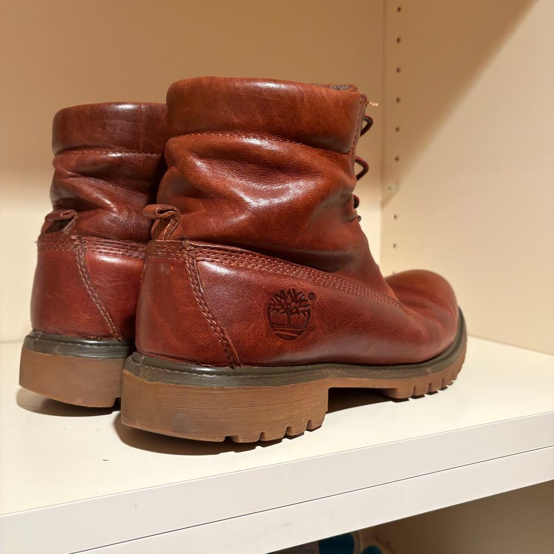 Timberland ブラウンレザーブーツ　ビンテージ　レア　古着　革　41