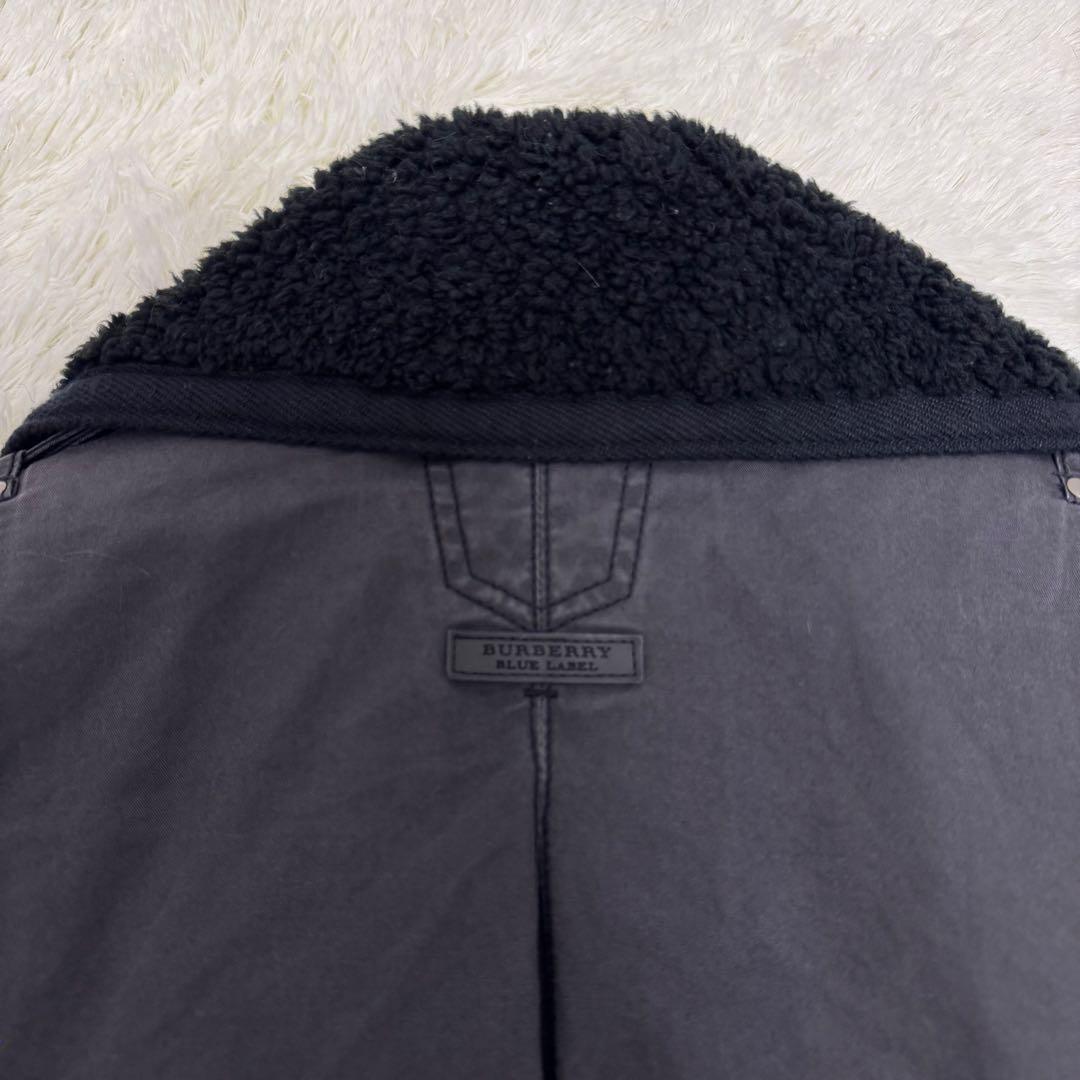 【極美品✴︎】バーバリーブルーレーベル ナポレオンコート ボア グレー Mサイズ