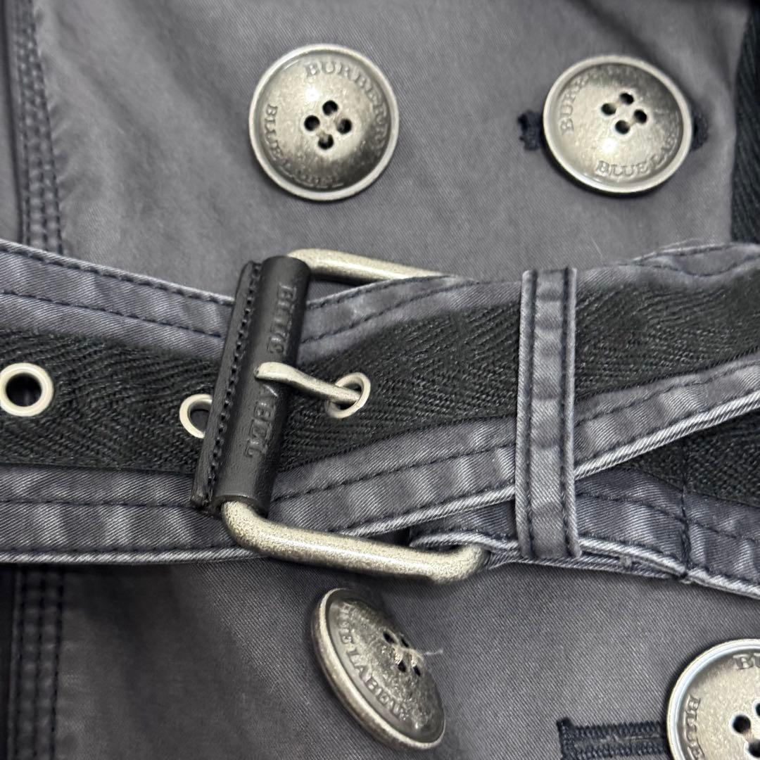 【極美品✴︎】バーバリーブルーレーベル ナポレオンコート ボア グレー Mサイズ