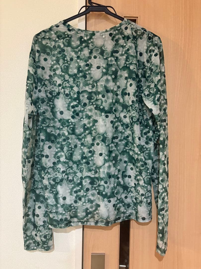 新品・fumie tanaka sheer print long tee シアー