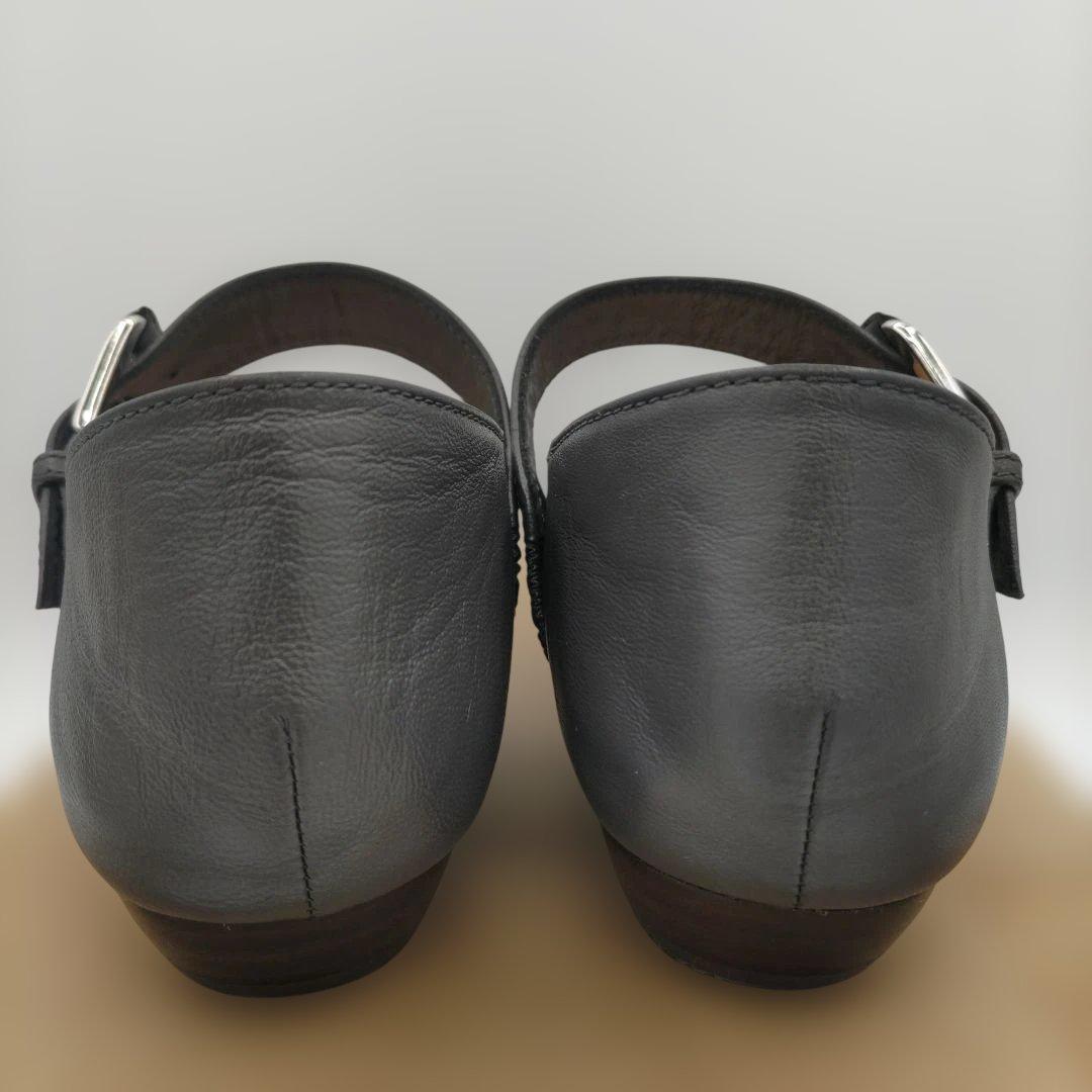 卑弥呼 パンプス レザー 2WAYベルトデザイン バブーシュ ダークグレー