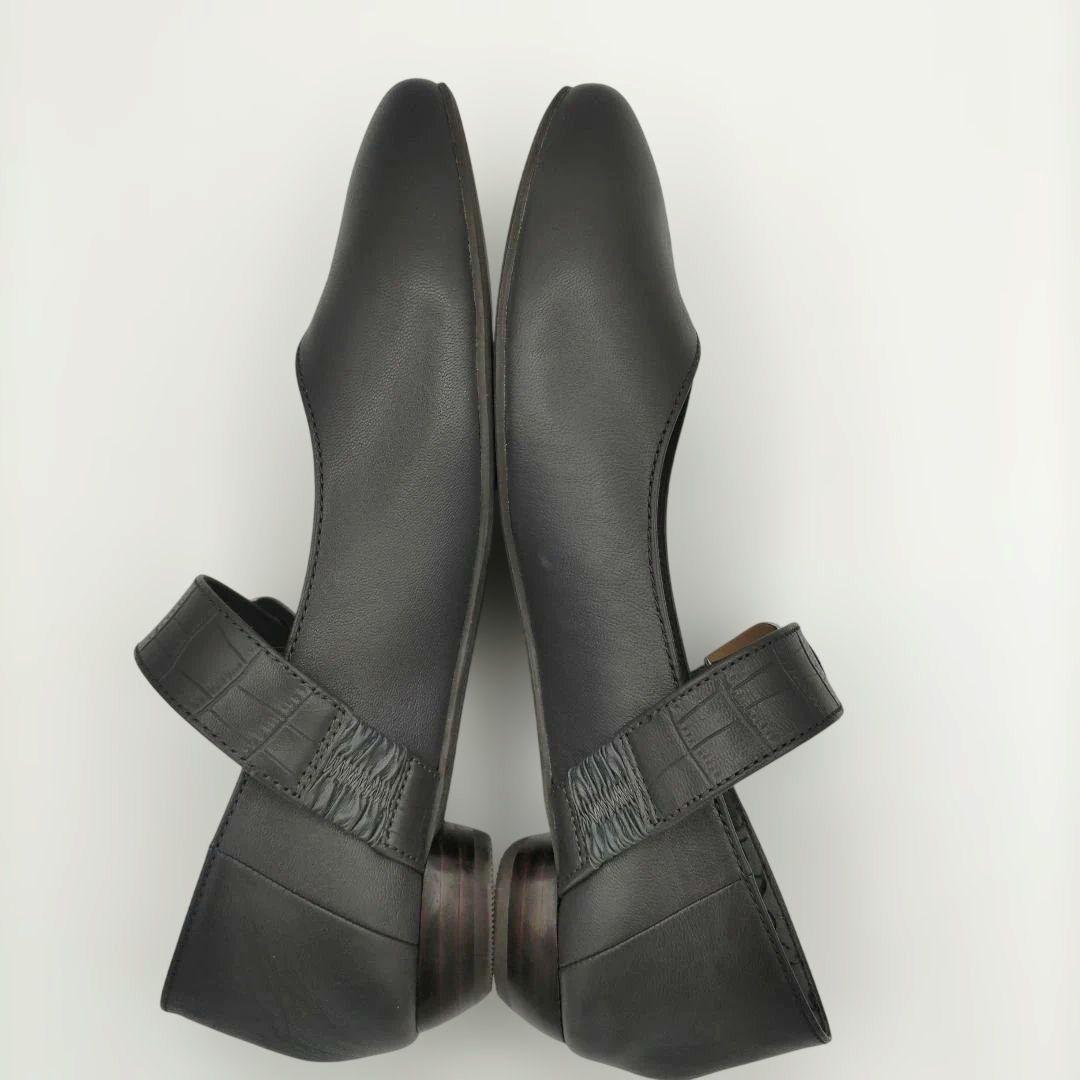 卑弥呼 パンプス レザー 2WAYベルトデザイン バブーシュ ダークグレー