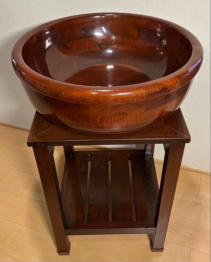 そば用　こね鉢とスタンドセット