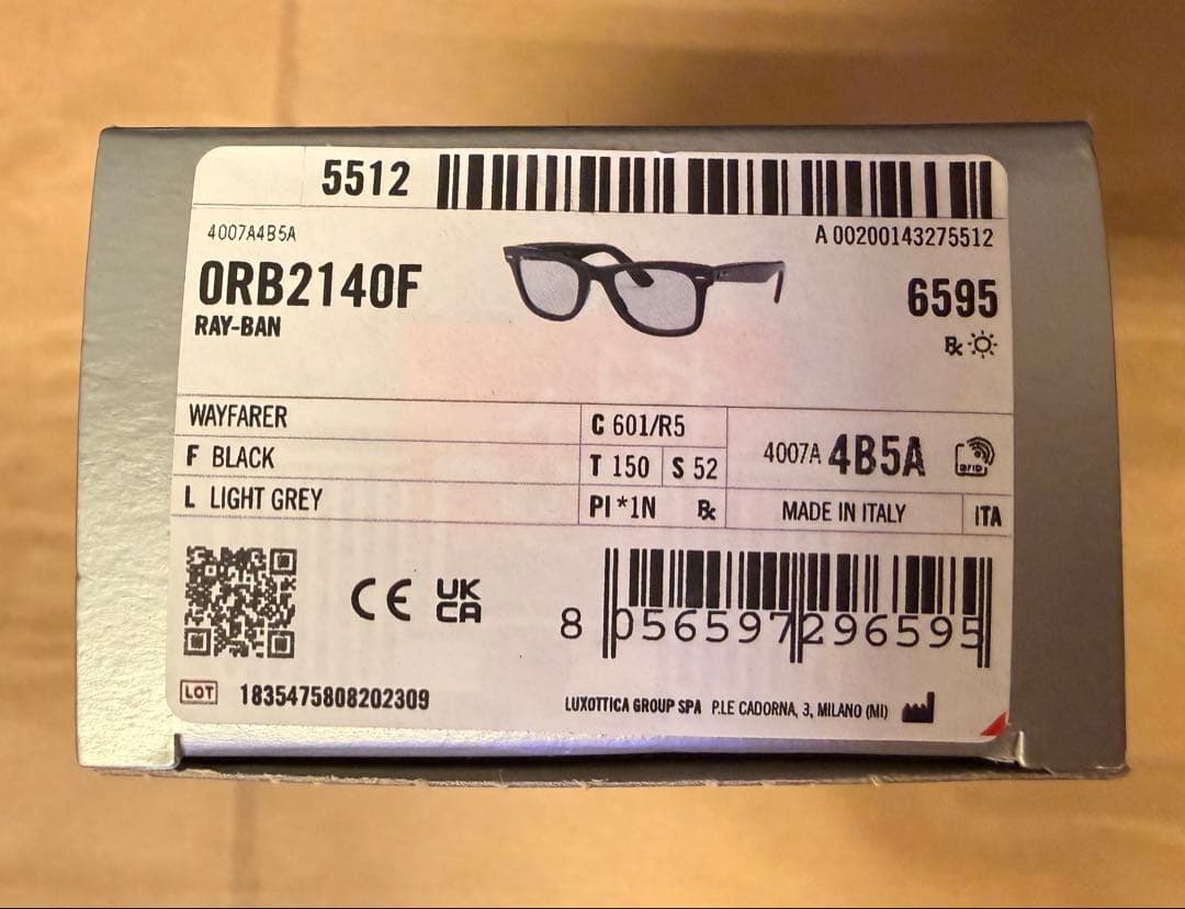 RayBan WAYFARER　RB2140F 601/R5