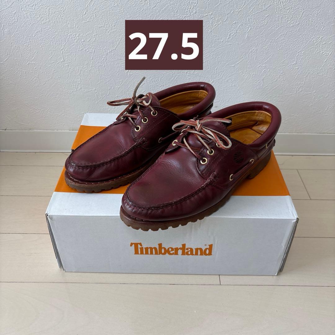 Timberland バーガンディ モカシン　3eye classic