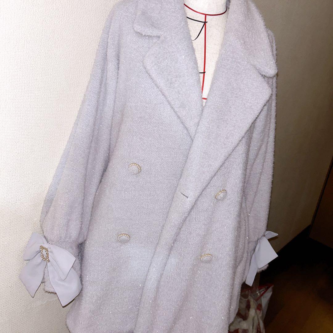 ラメシャギーAラインコート　couture by ROJITA