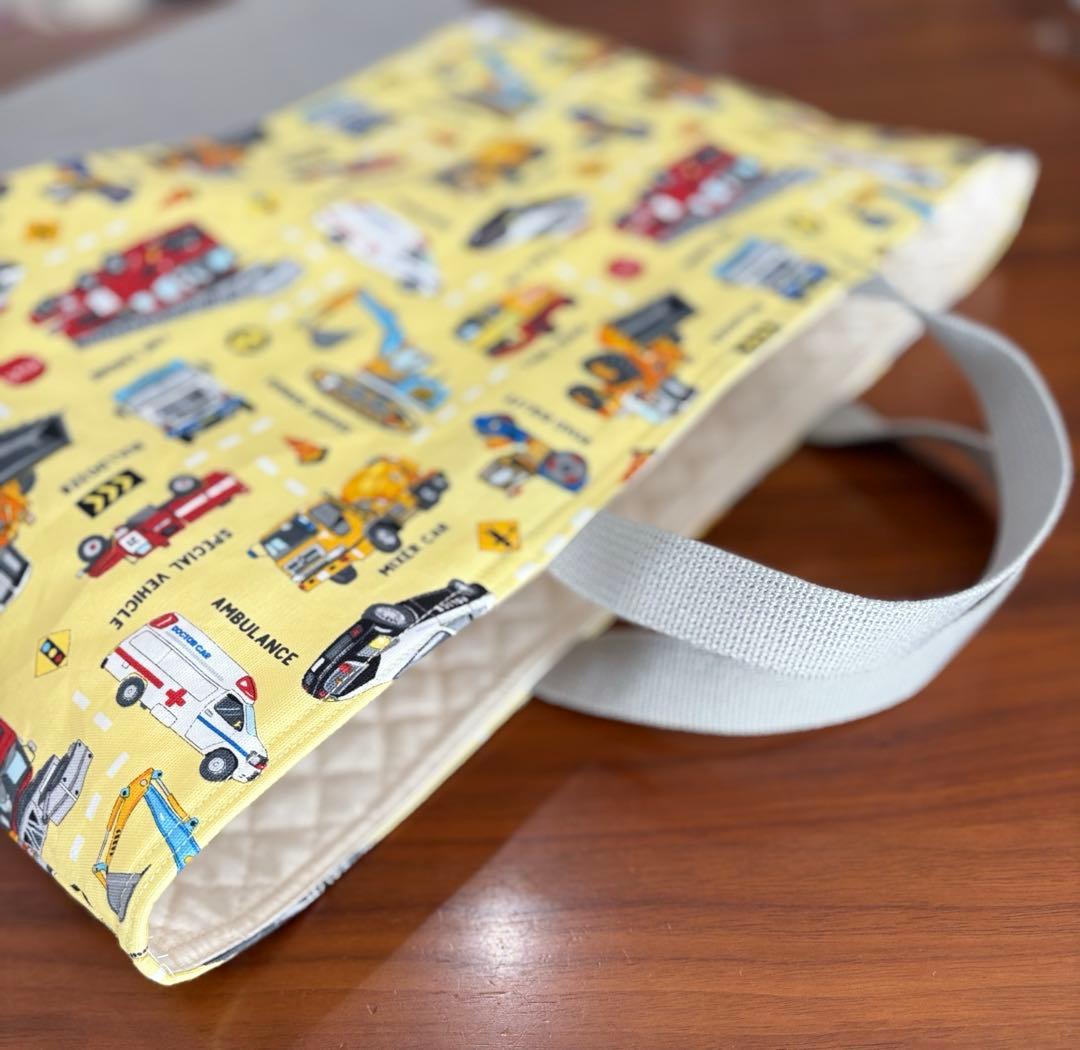 働く車×働く車　ハンドメイド　レッスンバッグ　男の子　入園入学準備　5点セット