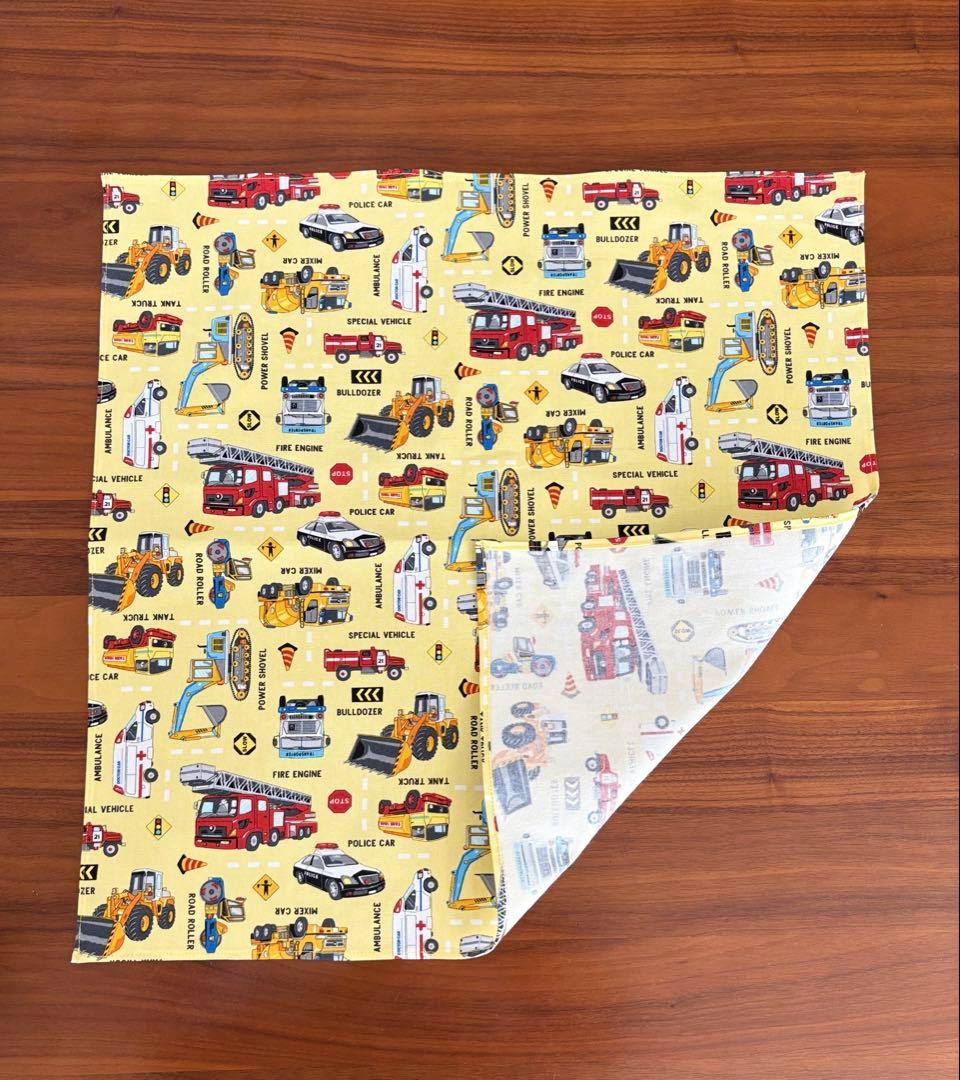 働く車×働く車　ハンドメイド　レッスンバッグ　男の子　入園入学準備　5点セット