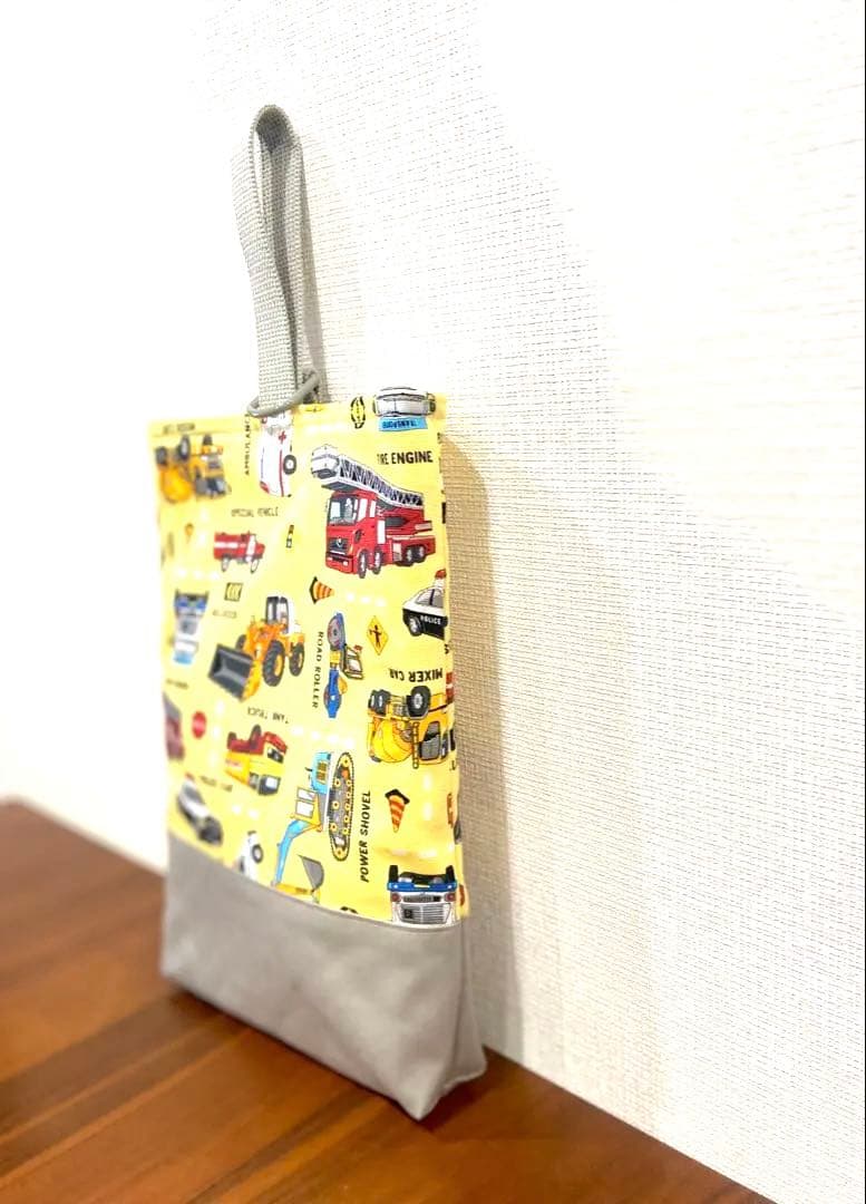 働く車×働く車　ハンドメイド　レッスンバッグ　男の子　入園入学準備　5点セット