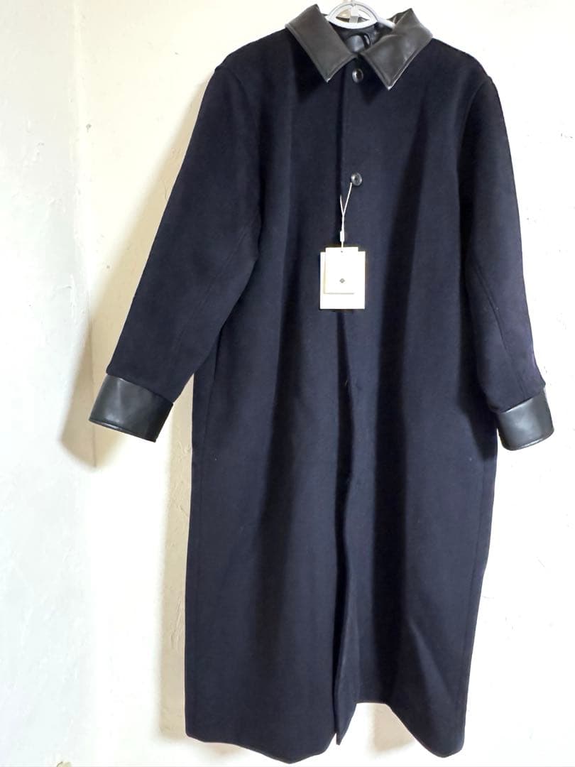 SeaRoomlynn レザーcollarウールコートM