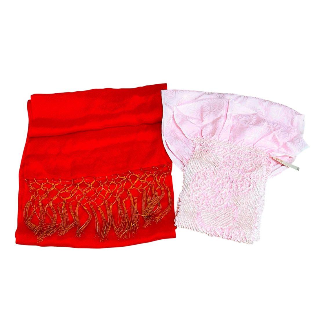 【いそろく様ご希望品】着物　七五三　7歳　女の子　13点　フルセット　深赤