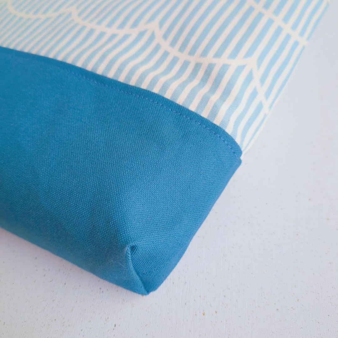 【はむこ】ストライプもくもくのセット　ブルー　グレー