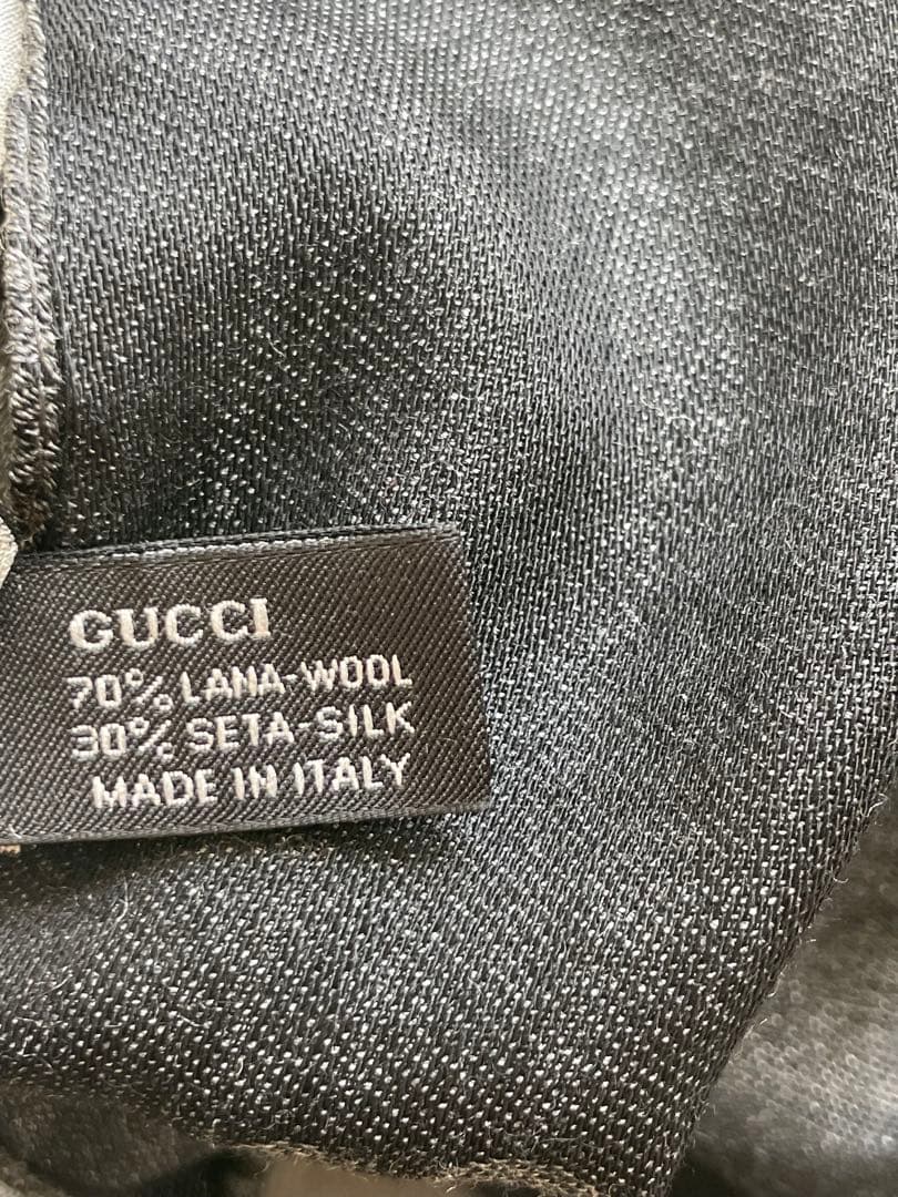 GUCCI GGロゴ マフラー グレー