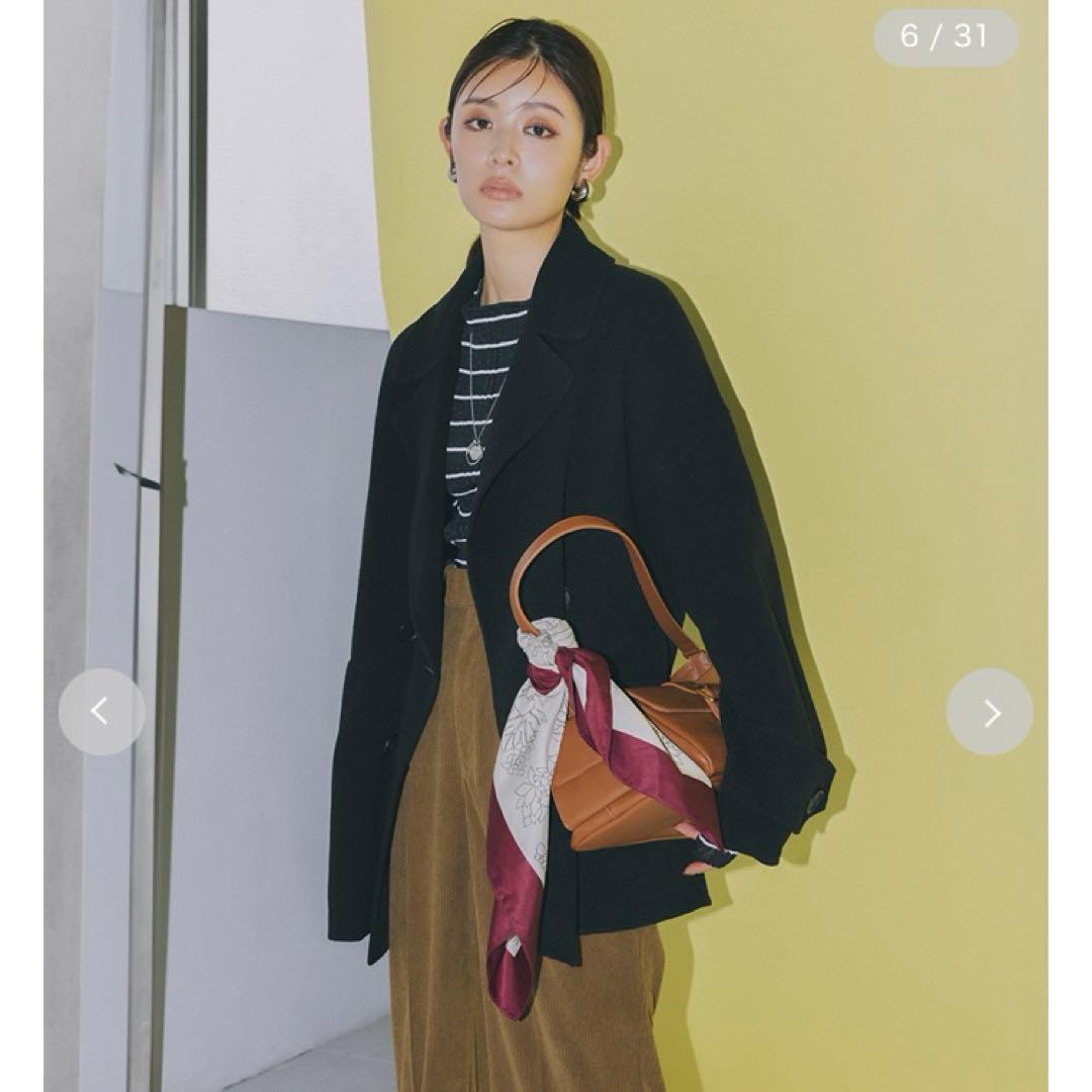 最終値下げ！新品タグ付✨ミラオーウェン　wool コクーンシルエットPコート