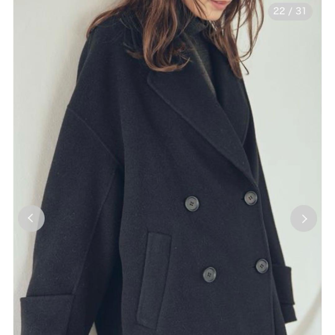 最終値下げ！新品タグ付✨ミラオーウェン　wool コクーンシルエットPコート