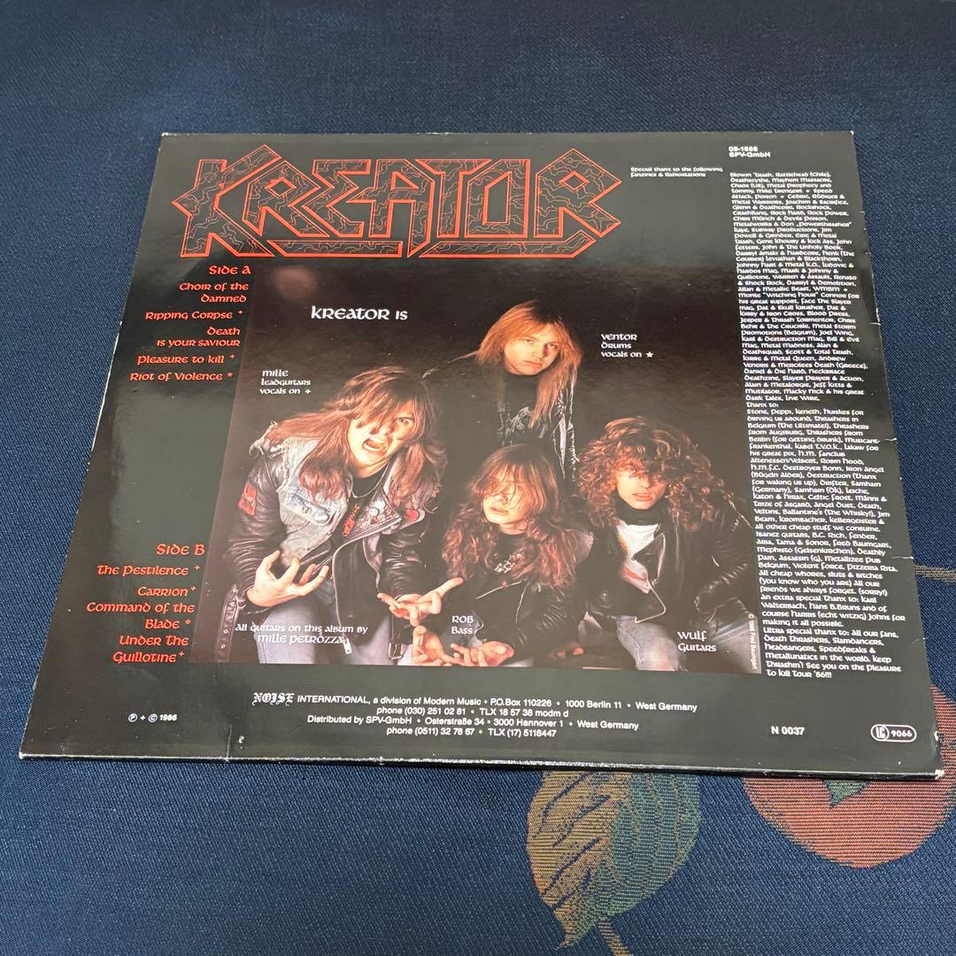 KREATOR \"Pleasure to Kill\" LP盤 スラッシュメタル