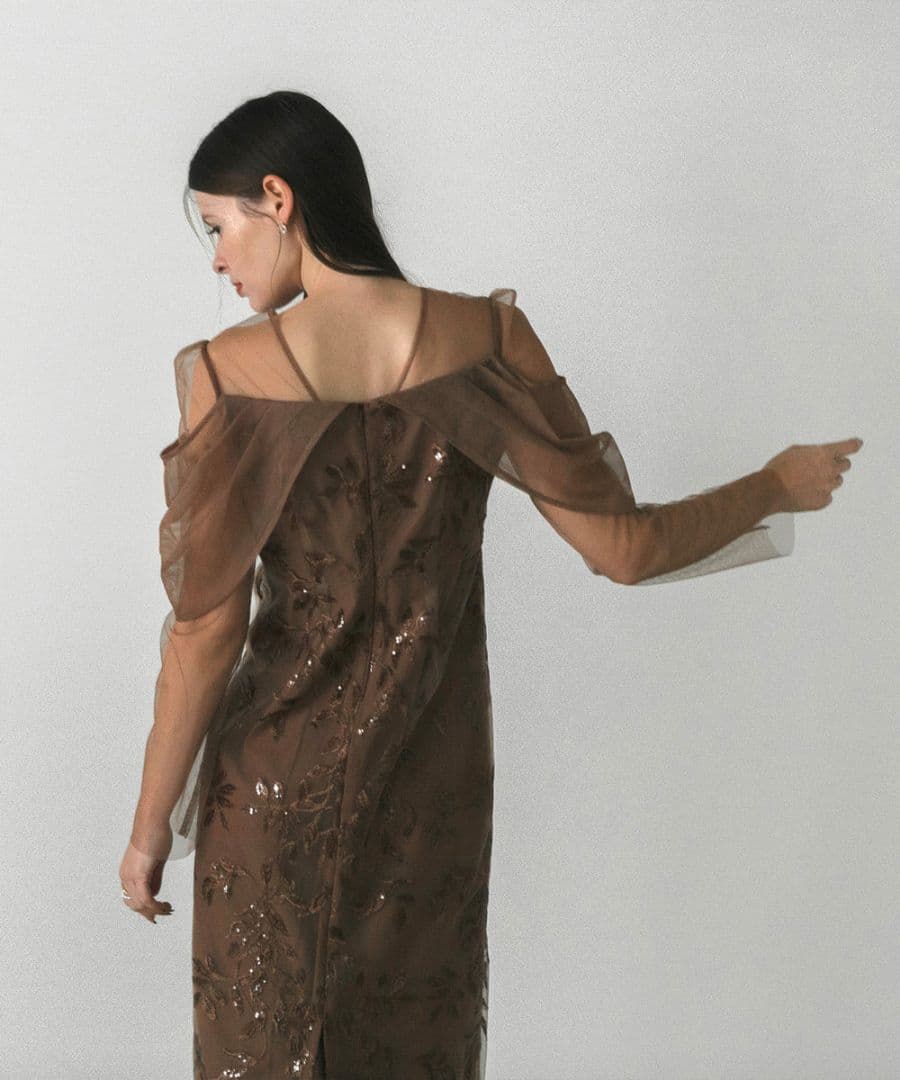 【現行品】レジャ　Aライン　マーメイド　シースルー　透け感　肌見せ ラメ