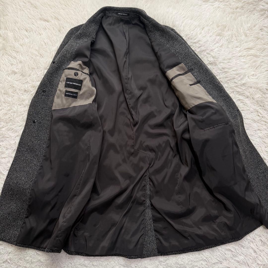 近年極美品XLサイズ相当　エンポリオアルマーニ　チェスターコート　アルパカ