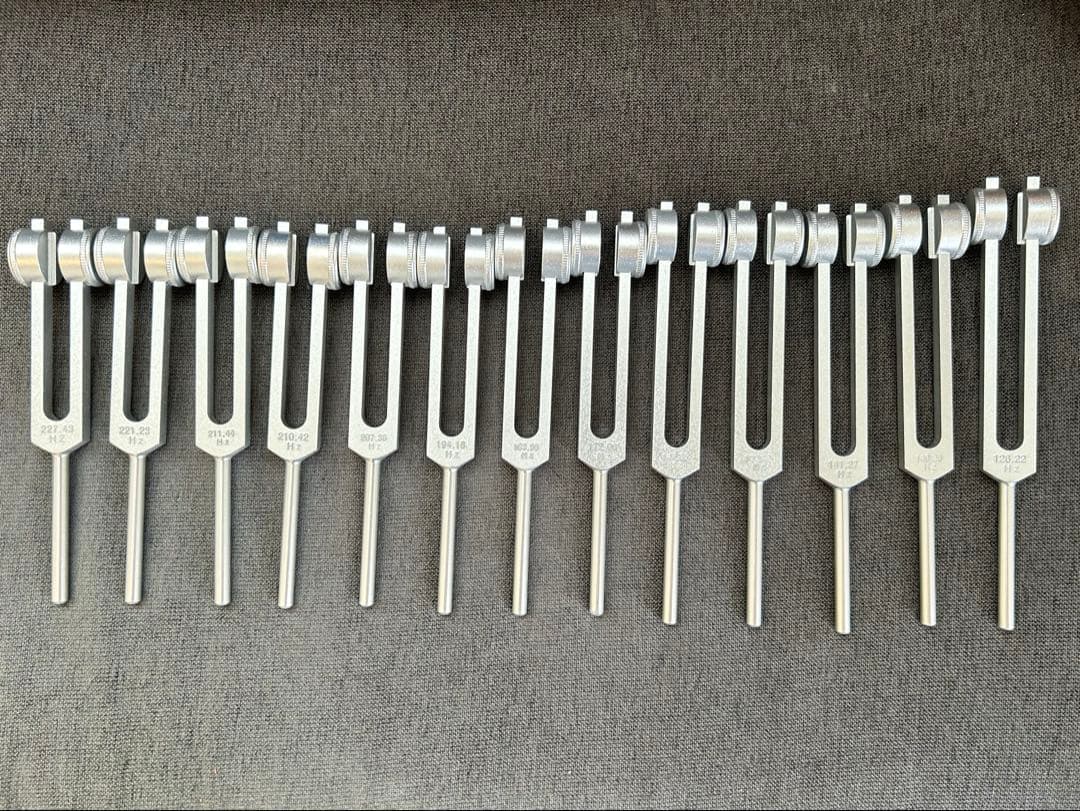 ドイツ製　惑星音叉　重し付きチューナー　13本