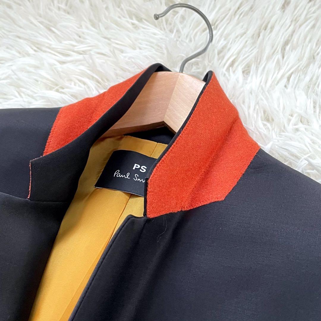 PS Paul Smith ブラックスカートスーツセットアップ上下裏地総柄