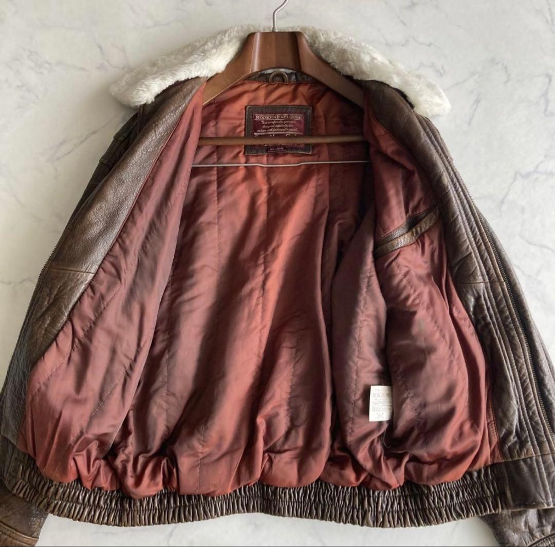 【状態良好】ヴィンテージ G-1 フライトジャケット レザー × ボア　重厚個体