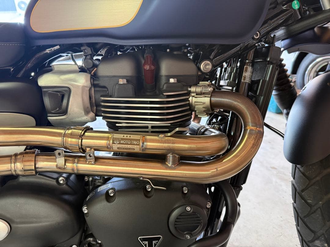 水冷 ストリートスクランブラー触媒レス エキゾーストパイプ