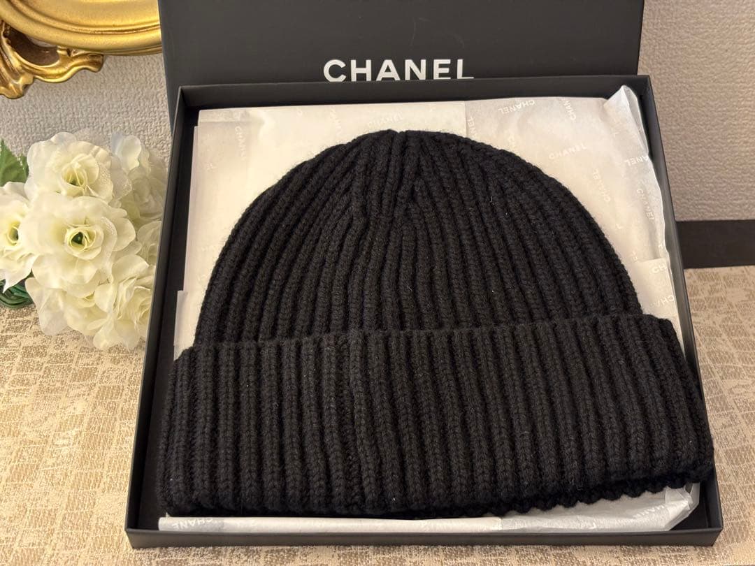 新品 シャネル CHANEL カシミヤ ニット帽 ビーニー 入手困難
