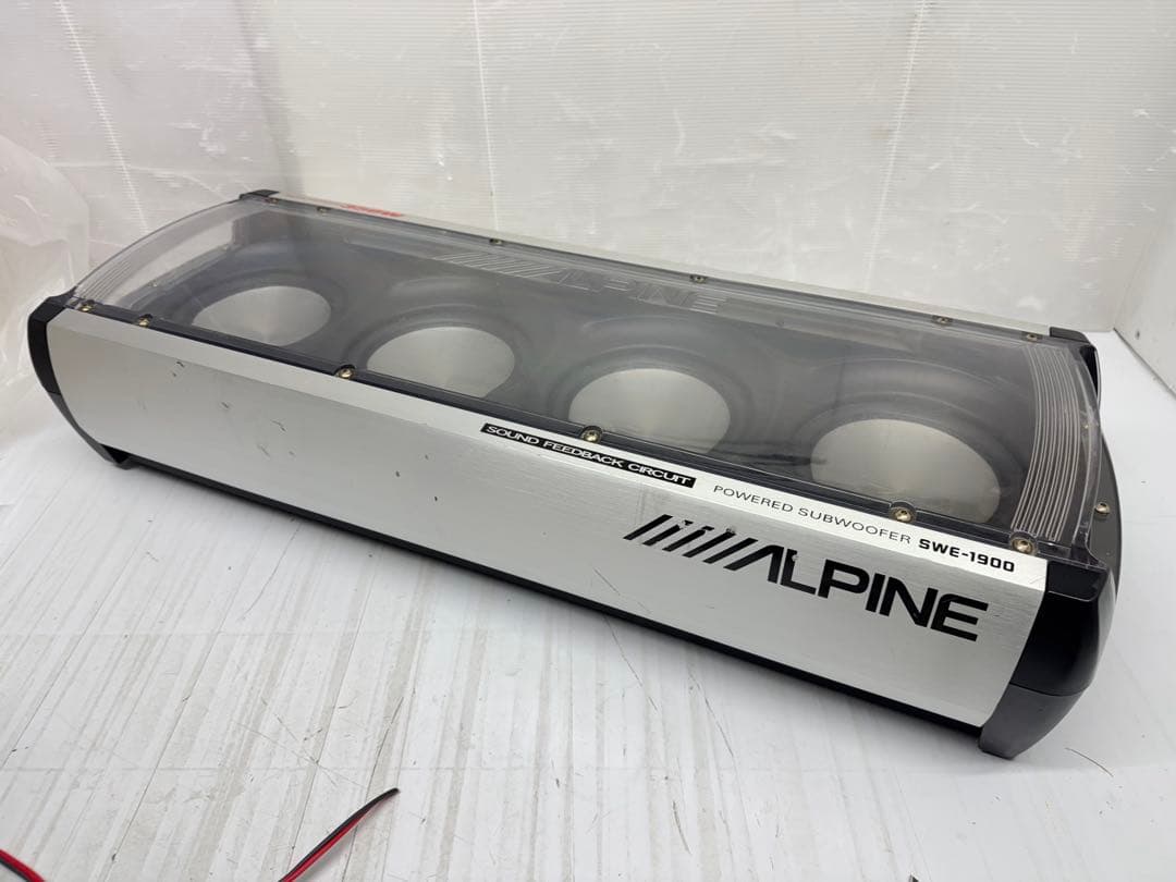 ALPINE サブウーハー SWE-1900 350W Stinger ケーブル
