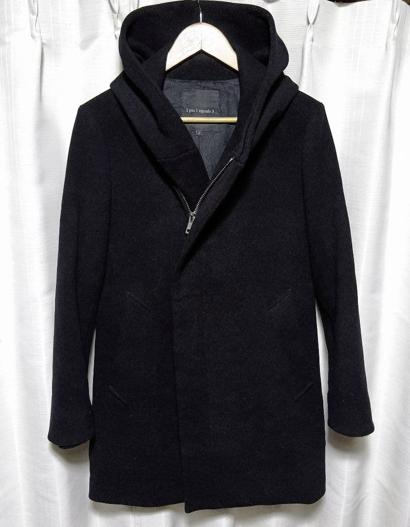 美品✳️1piu1uguale3 ラップネック ウールコート