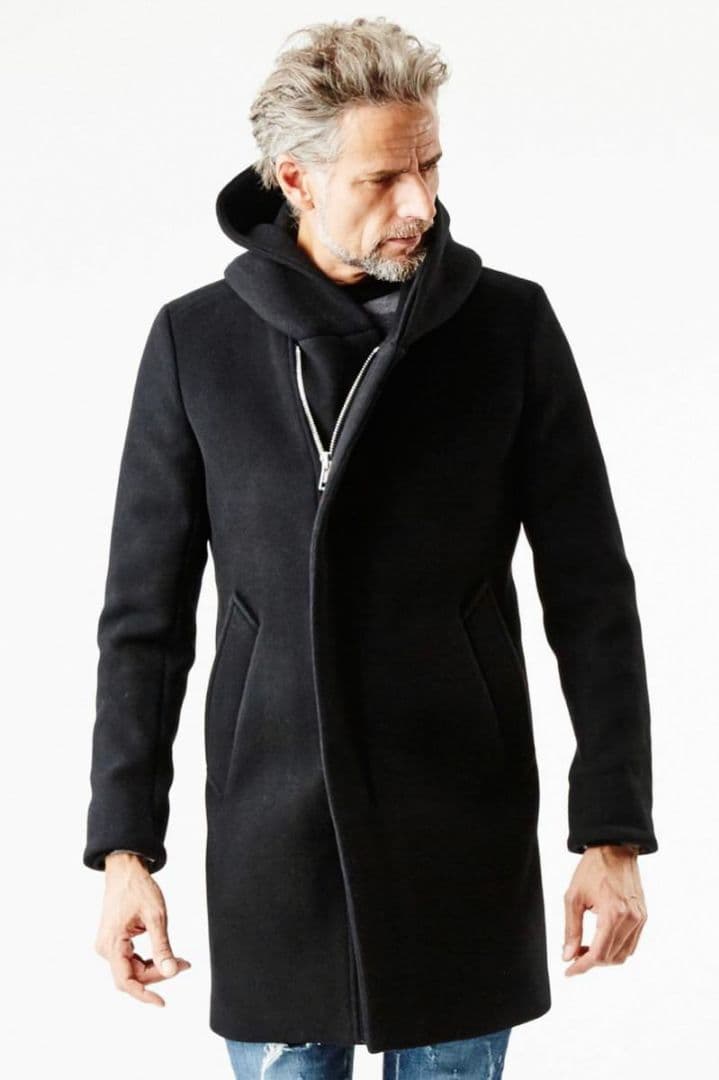 美品✳️1piu1uguale3 ラップネック ウールコート