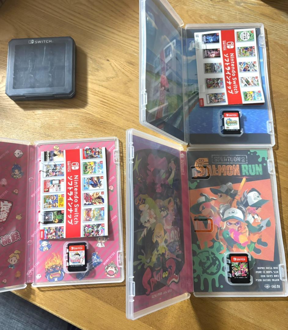 【美品】Switchソフト3本セット＋おまけケース 桃鉄 星のカービィ スプラ2
