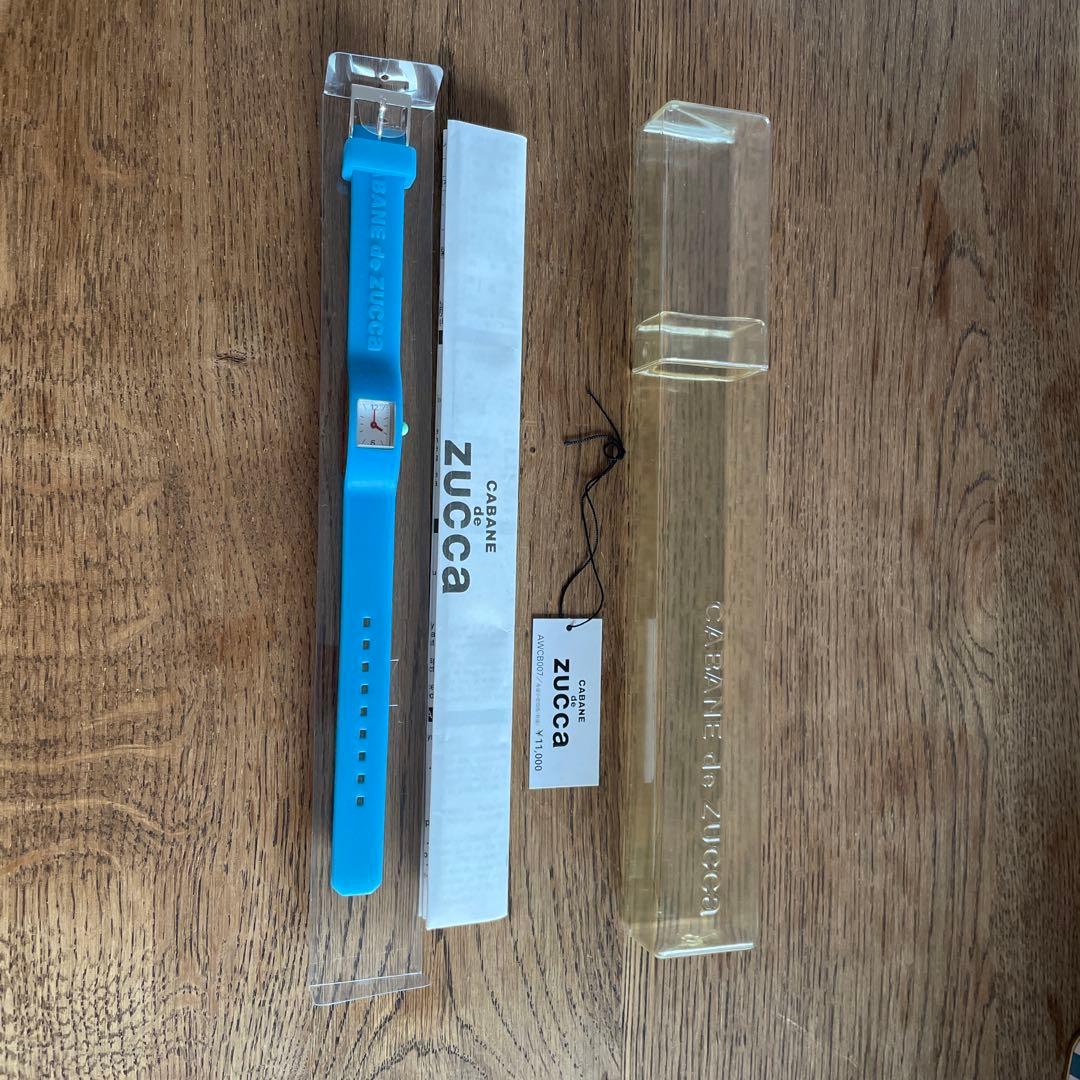 cabane de zucca 青 ラバーベルト 時計　スカイブルー