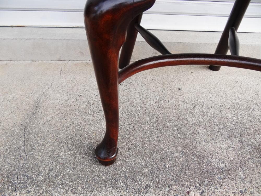 松本民芸家具　猫脚　ウインザーチェア　シール有　作者　「中」　美品