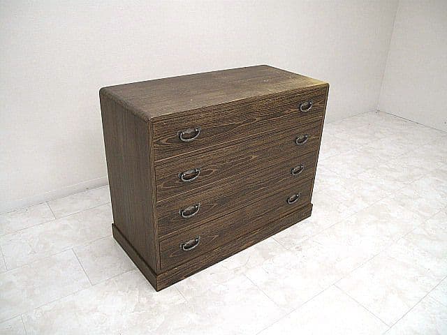 大阪泉州桐箪笥 在銘：桐匠良光　総桐製整理箪笥　着物箪笥　チェスト※スレ箇所あり