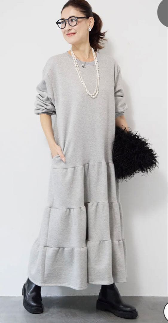 新品未使用！PLUS.OTO.HA ティアードワンピース