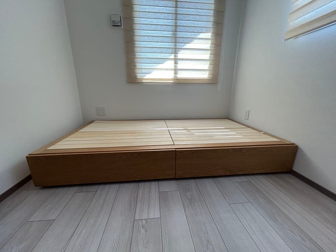 NZ)無印良品　収納ベッド・シングル・オーク材