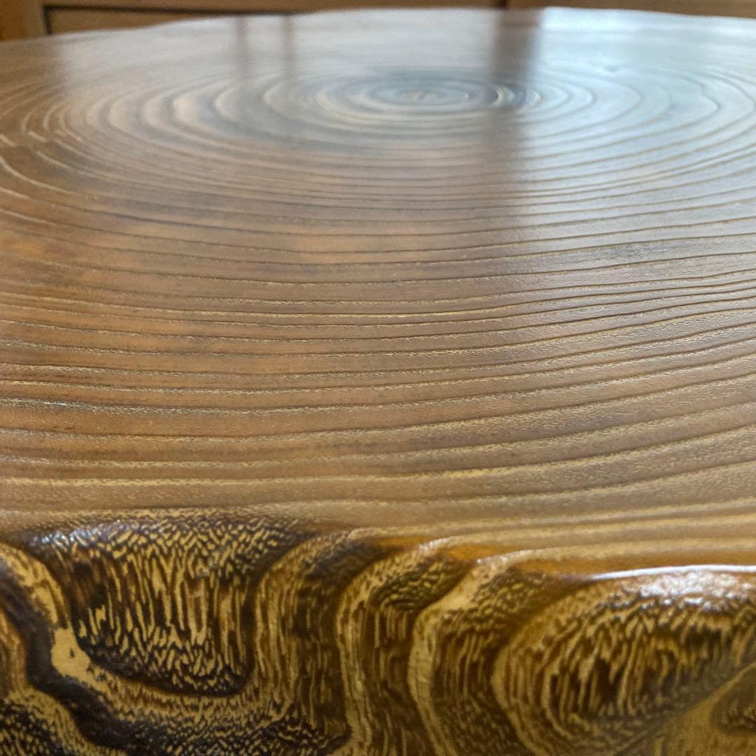 座卓 机 ローテーブル ちゃぶ台 年輪 木目 木製 和風 和室 家具 レトロ
