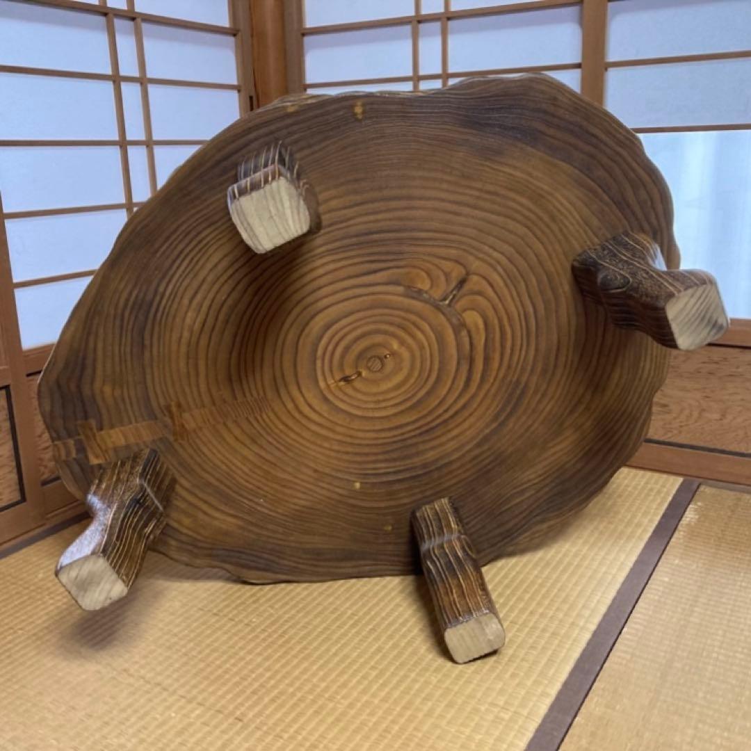 座卓 机 ローテーブル ちゃぶ台 年輪 木目 木製 和風 和室 家具 レトロ