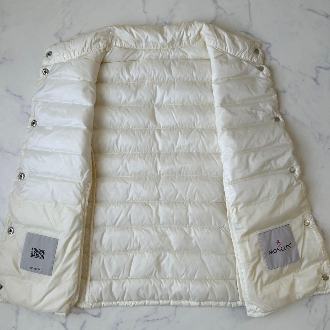 モンクレール 2021年モデル リアーネ ダウンベスト ワッペン ホワイト
