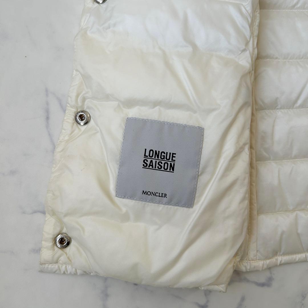 モンクレール 2021年モデル リアーネ ダウンベスト ワッペン ホワイト
