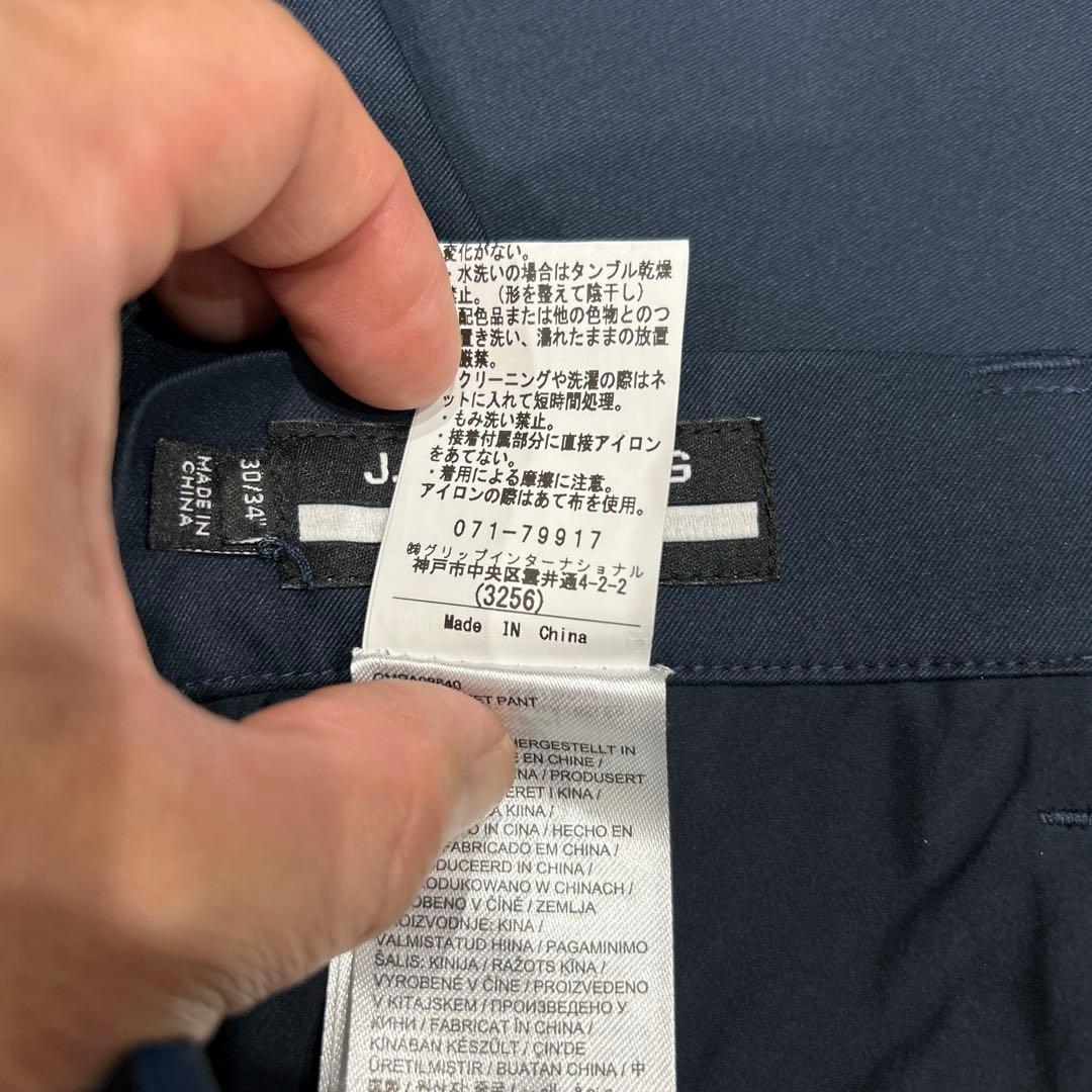 新品 定価29700円 Jリンドバーグ チノパンツ W30 ストレッチ ネイビー