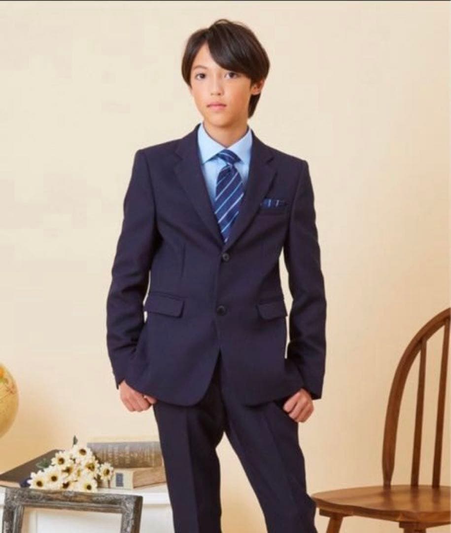 ゆったりサイズ　フォーマル 発表会 卒業式　入学式　スーツセット B体　160