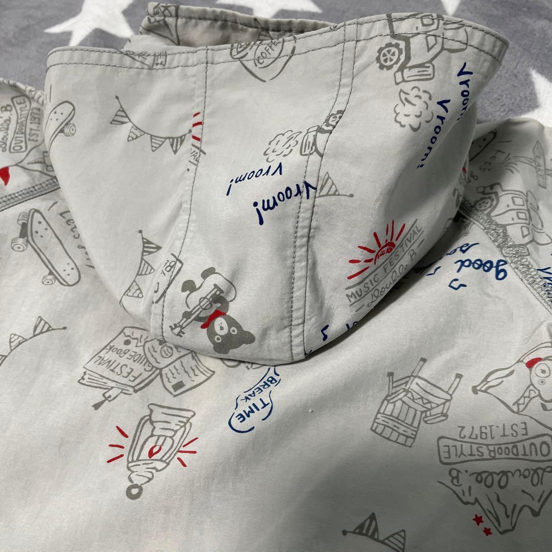 新品タグ付ミキハウス・ダブルb★アメコミ風ウインドブレーカー80定価15,400