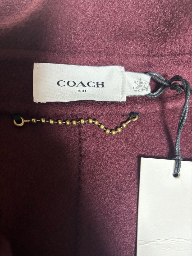 【sakura】COACH 黒 ワイン ロングコート