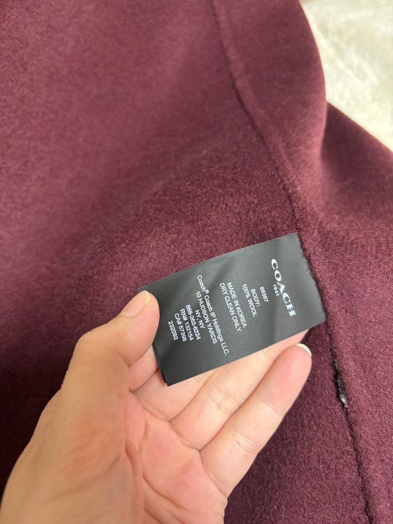 【sakura】COACH 黒 ワイン ロングコート