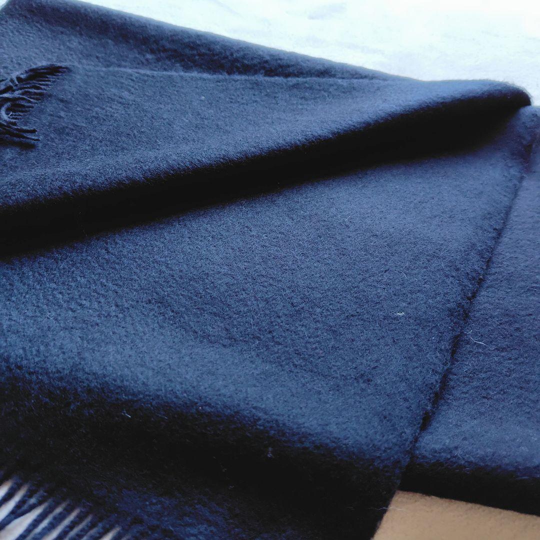 ロマンセピア ショール ビキューナ カシミヤ ストール 高級素材 希少 黒 箱付