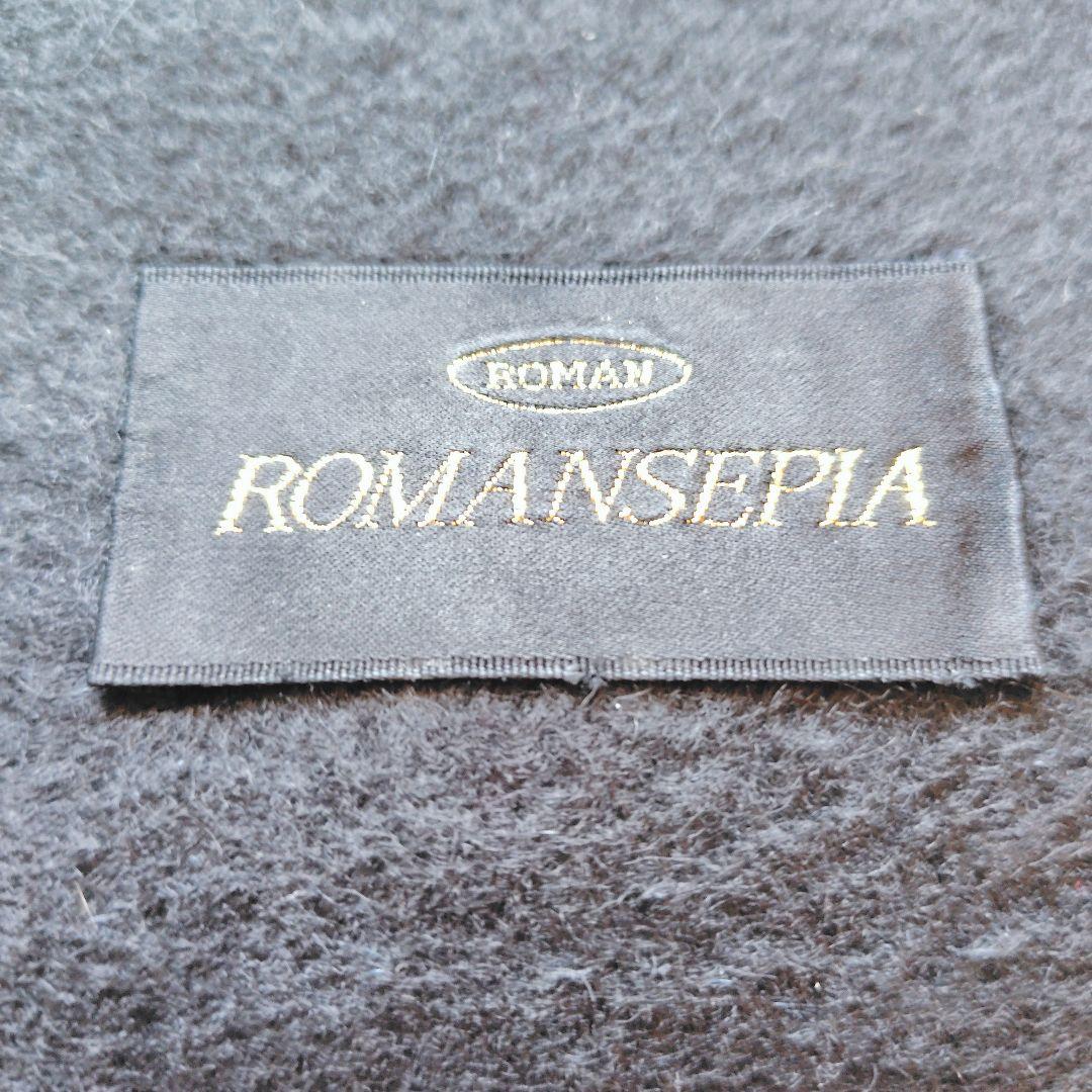 ロマンセピア ショール ビキューナ カシミヤ ストール 高級素材 希少 黒 箱付