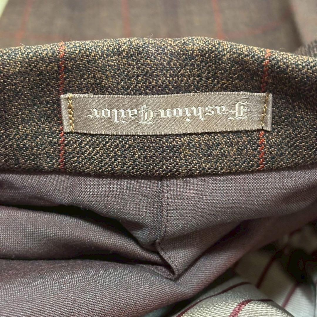 vintage スーツ ダブル ジャケット パンツ ブラウン 茶色 セットアップ